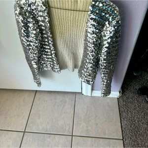 Sequined "jacket/cover up"